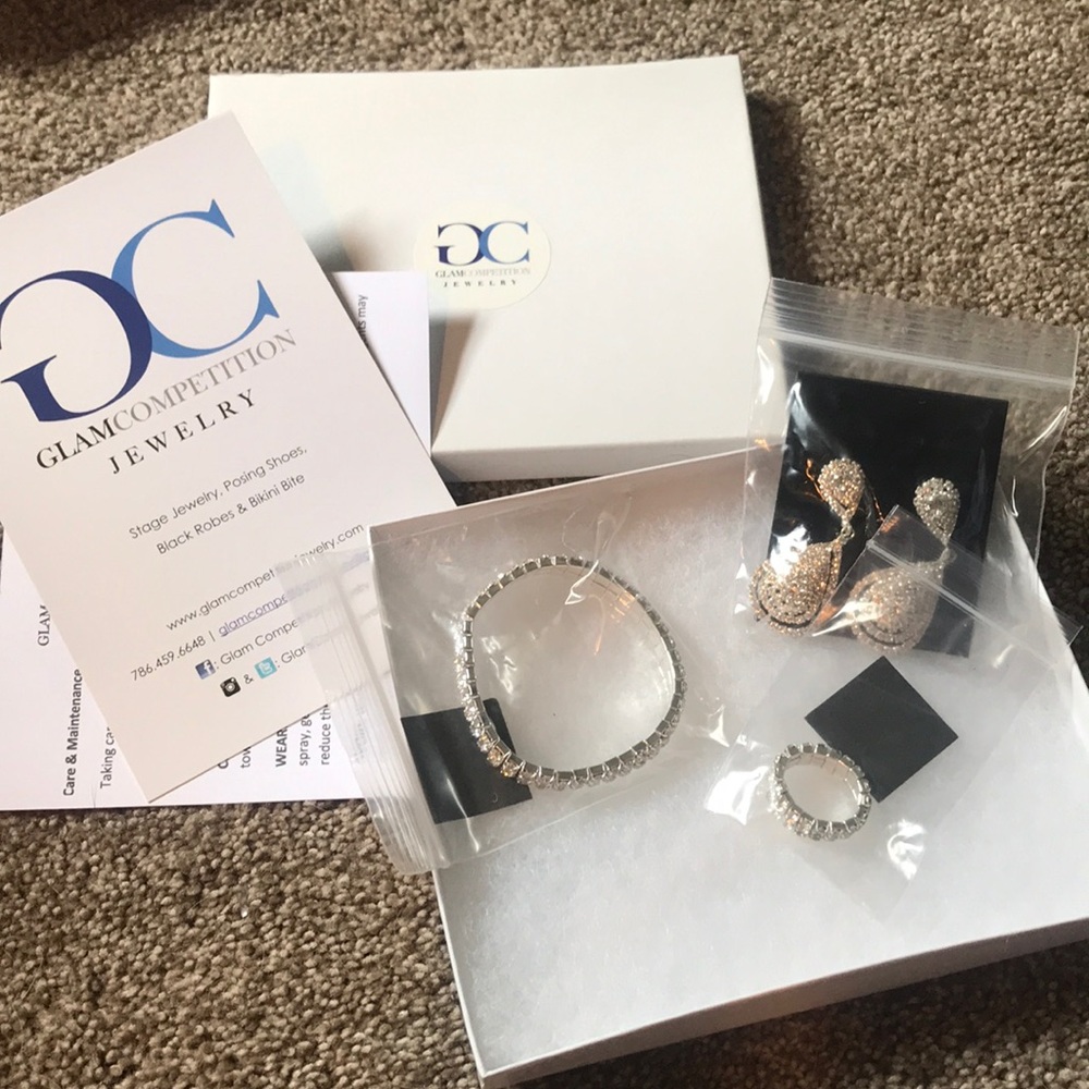 Glam Competition Jewelry. NEW, NEVER WORN